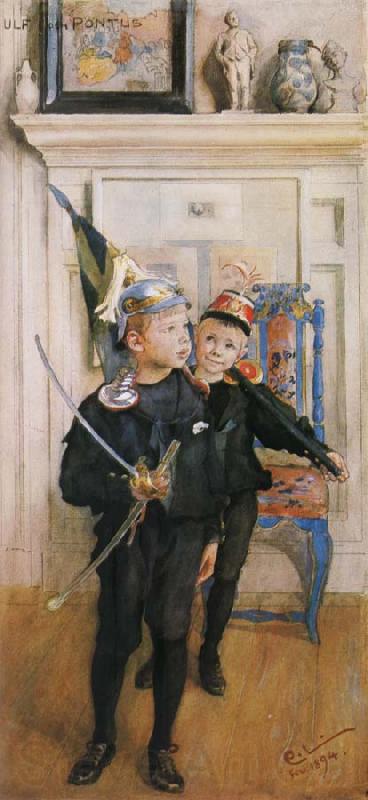 Carl Larsson Ulf and Pontus Norge oil painting art